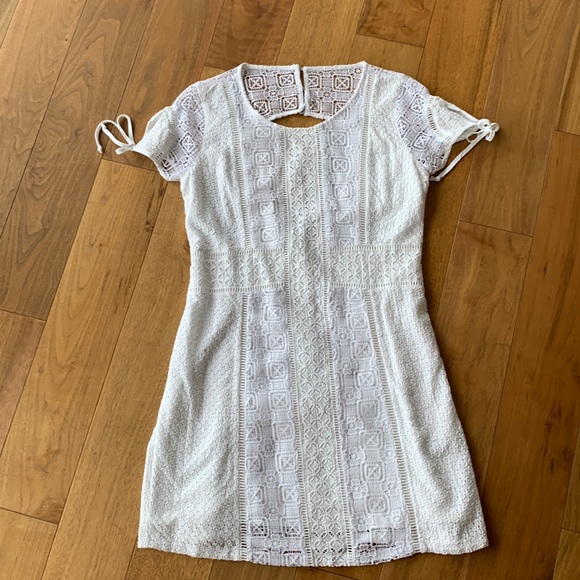 Abercrombie Fitch White Lace Mini Dress 